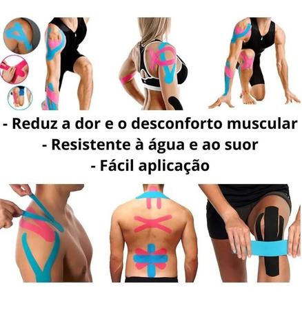 Imagem de Bandagem Fita Muscular Auto Aderente Elástica Funcional