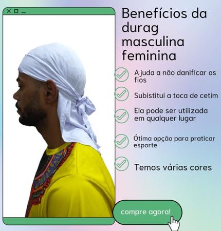 Durag Bandana Dureg para Fazer Waves Premium - @esponjanudred - Bandana -  Magazine Luiza