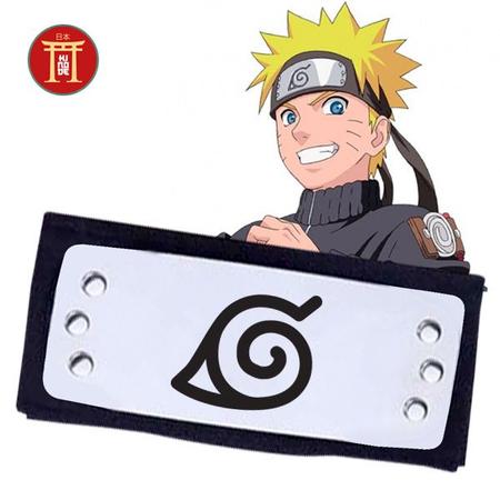 Bandana Naruto Vila Da Folha Faixa De cabeça Personagem Desenho infantil  Cosplay Fantasia