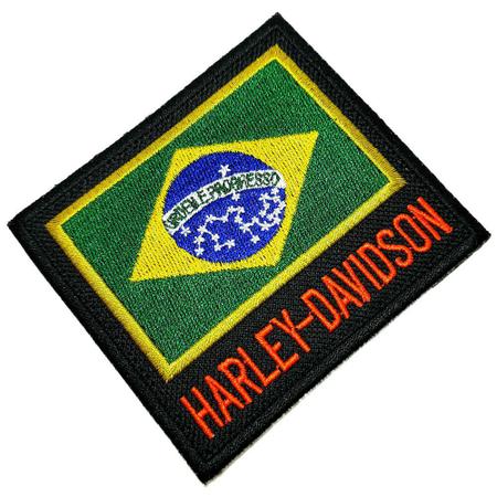 Imagem de Bandeira Brasil moto patch bordado passar a ferro ou costura