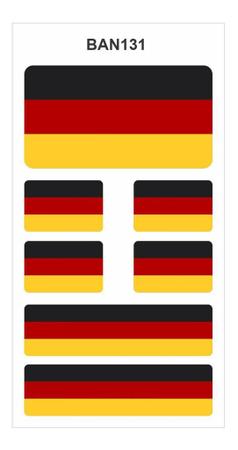 Imagem de Bandeira Da Alemanha  - Adesivo Resinado Cartela