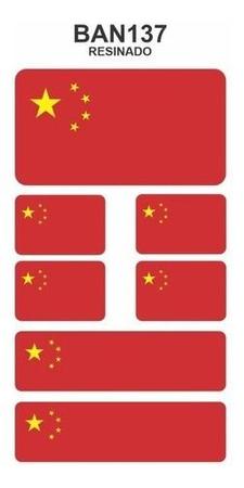 Imagem de Bandeira Da China  - Adesivo Resinado Cartela