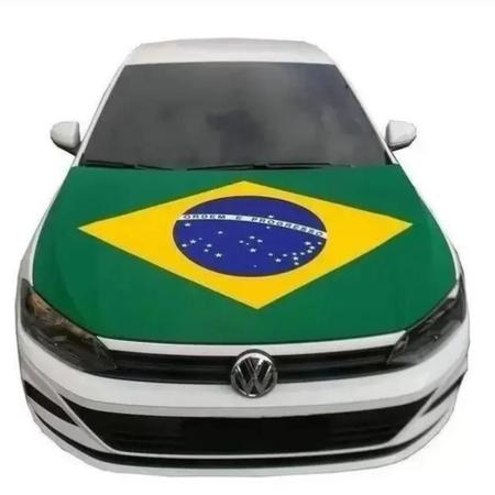 Imagem de Bandeira Do Brasil Com Elastico Para Capo De Carro Verde E Amarelo