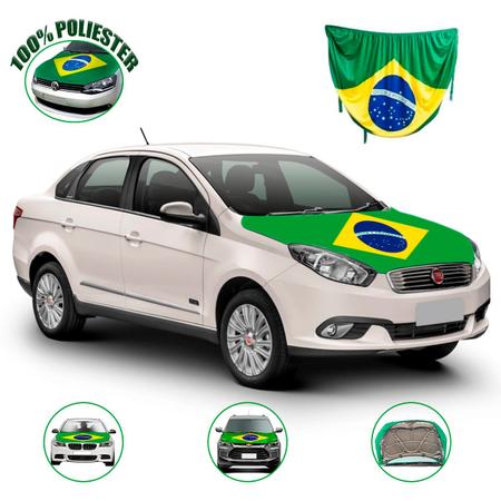 Imagem de Bandeira Do Brasil Para Capô Carro Oficial Lavável Universal