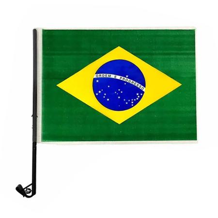 Imagem de Bandeira do Brasil para Carro Plástico 30cm x 45cm