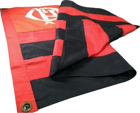 Imagem de Bandeira do Flamengo padrão oficial 1,5P (0.70 x 1.00m) e Brasão frente e verso.