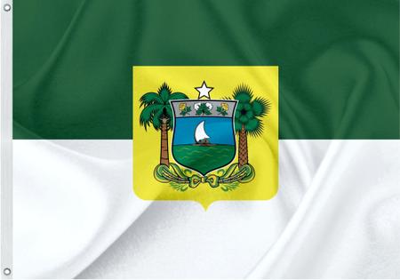 Imagem de Bandeira do Rio Grande do Norte, Padrão Oficial 1,5P (0.70 x 1.00m), Brasões Frente e Verso.