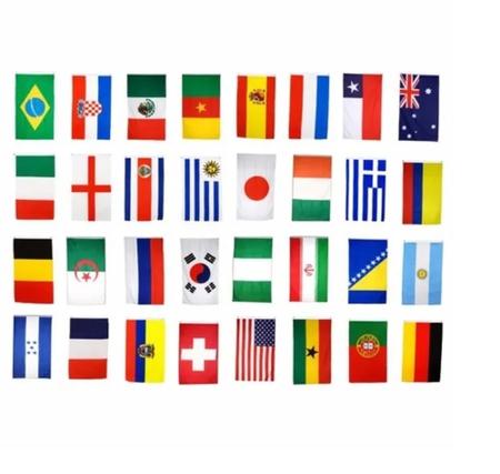 Imagem de Bandeira Missões Evangelho 32 Nações 21 X 14 Cm - 8 Mts