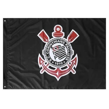 Imagem de Bandeira Oficial do Corinthians 1,35x1,95m Dupla Face 3 Panos