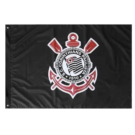Imagem de Bandeira Oficial do Corinthians 96 x 68 cm - 1 1/2 pano
