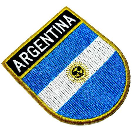 Imagem de Bandeira país Argentina Patch Bordada passar a ferro costura