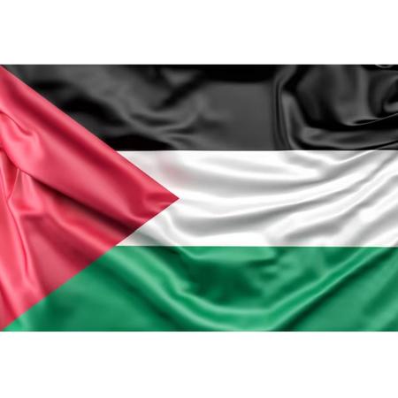 Imagem de Bandeira Palestina 1,5mx0,90cm Poliéster Acetinado