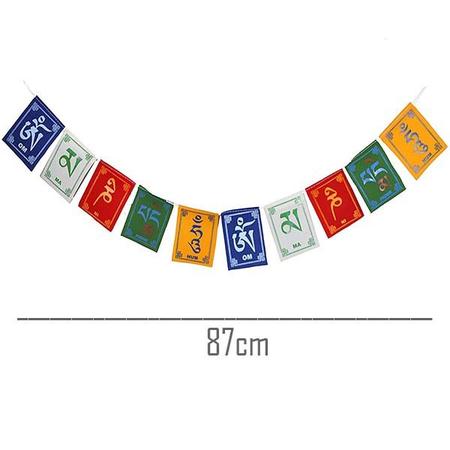 Imagem de Bandeiras De Oração Tibetana Om Mani Padme Hum Mantra - 8cm