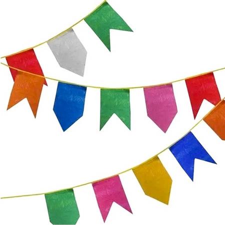 Bandeirinhas de Papel Para Festa Junina Festa São João Arraia Caipira 100 Metros - Real Seda Imagem de Bandeirinhas de Papel Para Festa Junina Festa São João Arraia Caipira 100 Metros