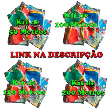 Imagem de Bandeirinhas festa junina plastico 10m joao bandeirola arraia caipira decorações enfeites