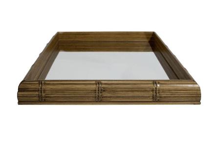 Imagem de Bandeja Com Espelho (30x45) Modelo Bambu - Minha Moldura