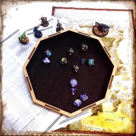 Bandeja de dados para RPG e jogos de tabuleiro Dice tray - Mercado