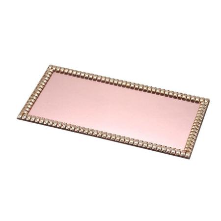 Imagem de Bandeja Decorativa de Vidro 32cm Rose Espressione