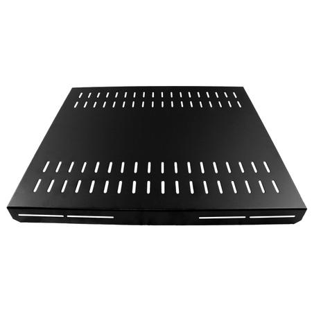 Imagem de Bandeja Fixa Ventilada 1Ux500mm 4 PT Preto - BANFX0003