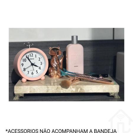 Imagem de Bandeja Mármore Travertino Multiuso Banheiro Cozinha 30x15