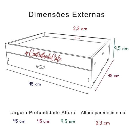 Imagem de Bandeja Organizadora de Cápsulas 45x45 Vidro Espelhado 