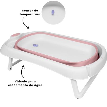 Imagem de Banheira Bebe Infantil Dobravel Portatil Buba