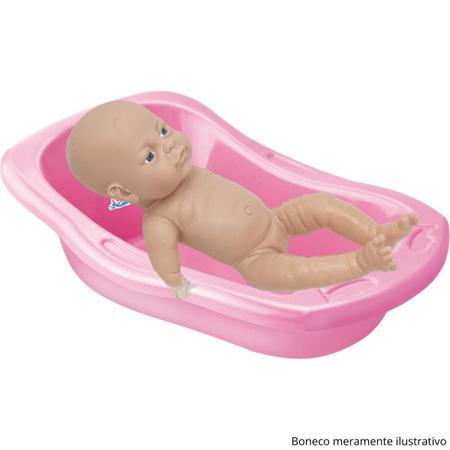 Imagem de Banheira De Brinquedo Boneca Grande Rosa Reborn Alive Menina