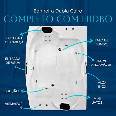 Imagem de Banheira Dupla Cairo Completa Com Hidro