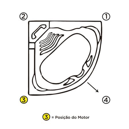 Imagem de Banheira Hidromassagem Astra Quantum Super Luxo 190cmx140cmx55cm - 08 Jatos Gel Coat P3 Com Aquecedo 110V