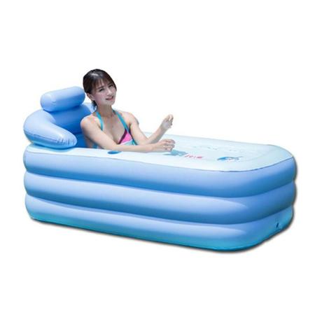 Imagem de Banheira inflavel spa termica portatil adulto e criança piscina quente pvc viagem e casa termica