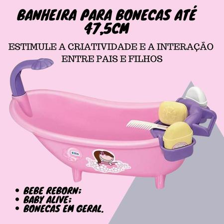 Banheira Para Banho Boneca Bebê Reborn Alive Original