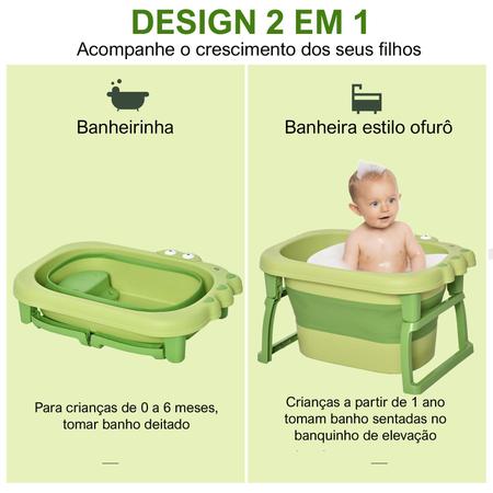 Imagem de Banheira para Bebê Infantil Retrátil Dobrável Modelo Ofurô Baby 80 Litros