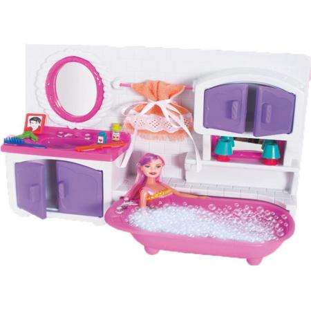 Quarto de Casinha de Barbie com Cama Infantil Brinquedo - LUA DE CRISTAL -  Casinha de Boneca - Magazine Luiza