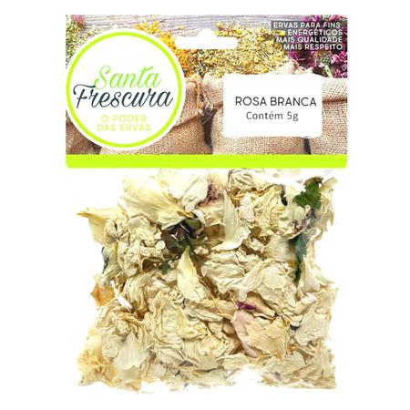 Imagem de Banho de Ervas Rosa Branca Amor Paz Purificação Kit 2 Und