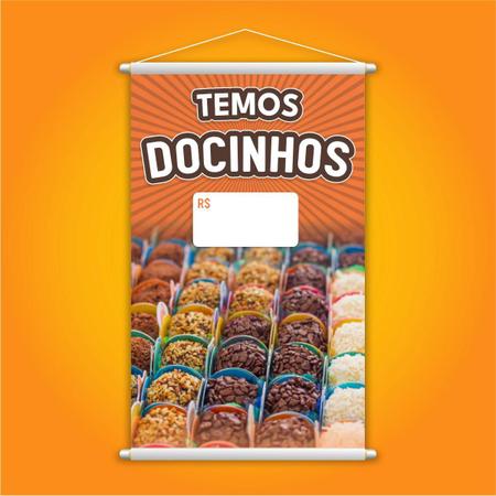 Imagem de Banner 80x50cm Lona Resistente p/ Confeiteiros e Doceiros