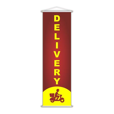 Imagem de Banner Delivery Cliente Colorido Serviço 100X30Cm