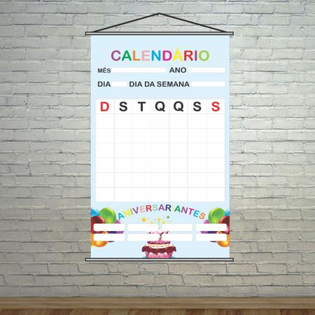 Imagem de Banner Escolar Calendário + Aniversariantes 80x50cm