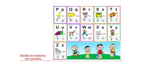 Imagem de Banner Pedagógico Kit 2 und - Silabário Sílabas Simples + Alfabeto 4 tipos de letras - 50x80cm