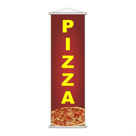 Imagem de Banner Pizza Pizzaria Comida Serviço Lona 100X30Cm