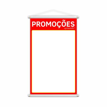 Imagem de Banner Promoções Aproveite Fundo Branco Preço Lona 80x50cm