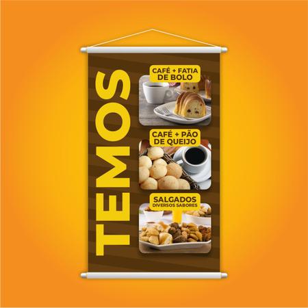 Imagem de Banner Temos Café Bolo Pão de Queijo Salgados 60x40cm