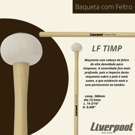 Imagem de Baqueta Para Tímpanos Com Feltro Hard LF TIMP Liverpool