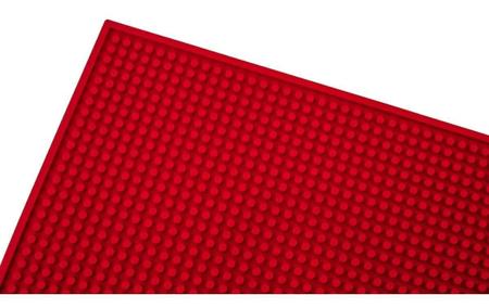 Imagem de Bar Mat 45 X 30 Vermelho Porta Copos Escorredor