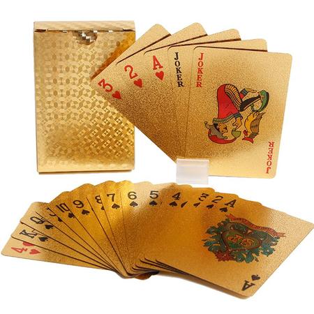 24k Ouro Jogando Cartas de Plástico Poker Jogo DeNte De Bola de Pôquer  Pacote De Cartas Mágicas Cartas Impermeáveis Cartas De Jogo