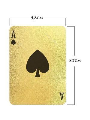 Imagem de Baralho A Prova D'água Plástico 54 Cartas Ouro Poker Dólar Truco Impermeável Canastra Jogo