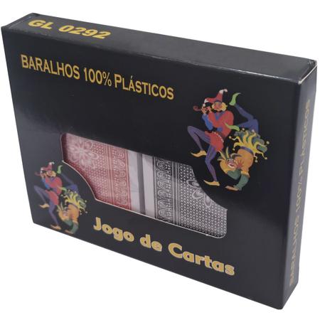 JOGO BARALHO PLASTICO 2 PEÇAS - tb4471