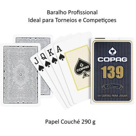 Jogo de Cartas - Baralho Profissional 139 - Azul - Copag