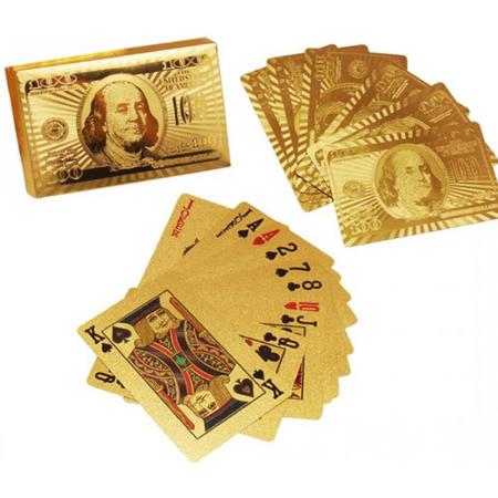 Baralho Dourado Ouro Brilho Luxo Poker Truco Cartas Jogos 