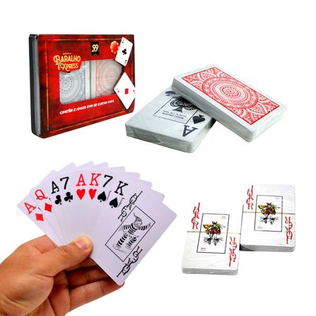 Estojo Baralho 100% Plástico Copag Acqua+Jogo De Cartas Uno