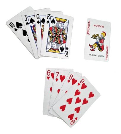 Baralho Duplo Revestdo Em Plástico Completo Para Truco Poker Buraco 21 Jogo  de Cartas